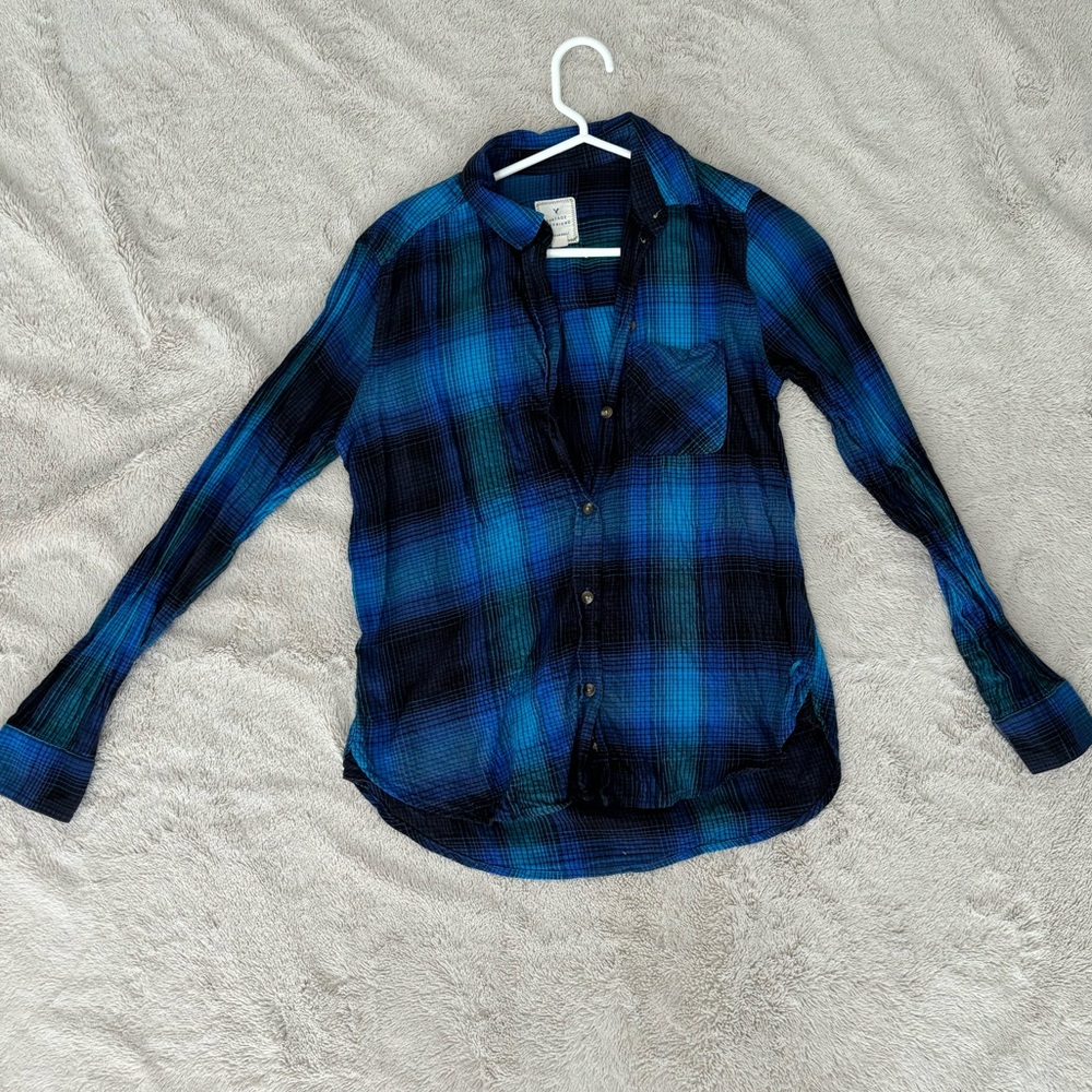 American Eagle Blue Flannel